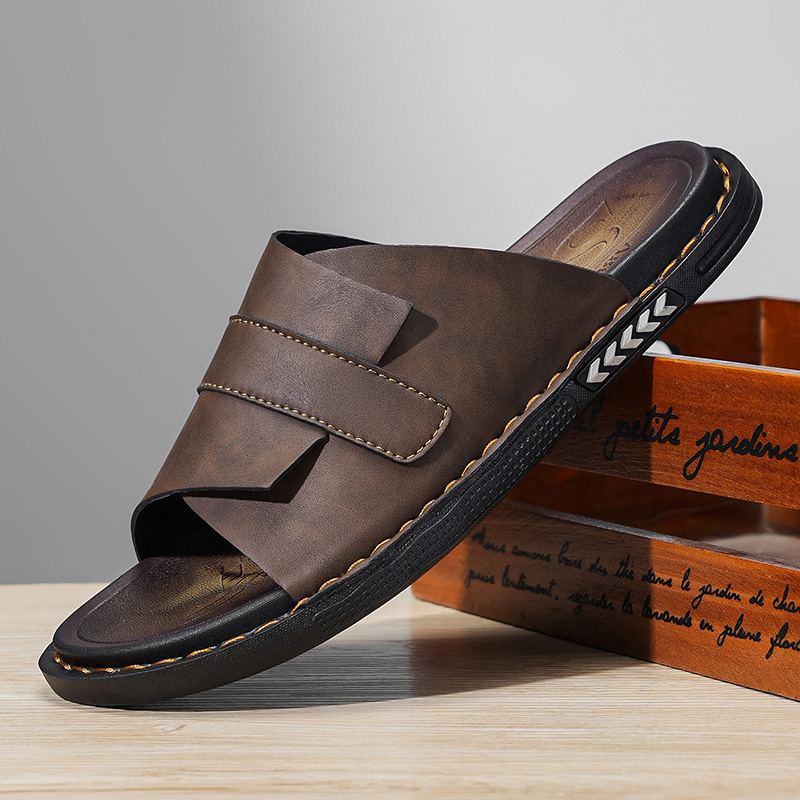 Flip Flop Leather Men - Sandalias de cuero clásicas de verano