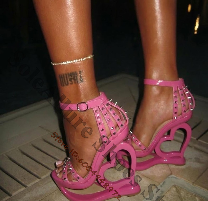Sandalias de cuña rosa fucsia  - Casual Sandal Leather reseña y precio