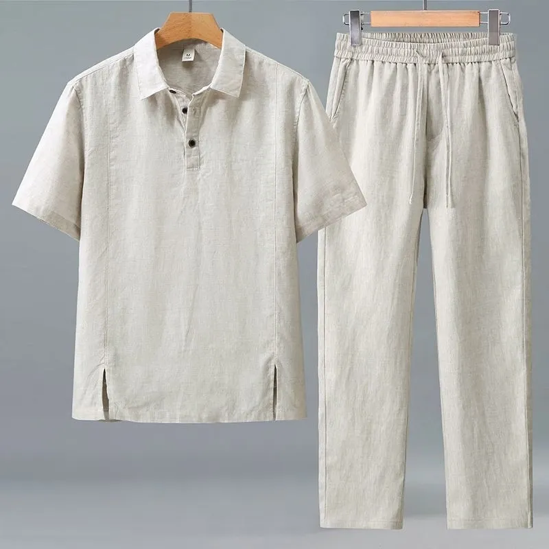 Conjunto de Dos Piezas de Lino - Short Linen Drawstring reseña y precio