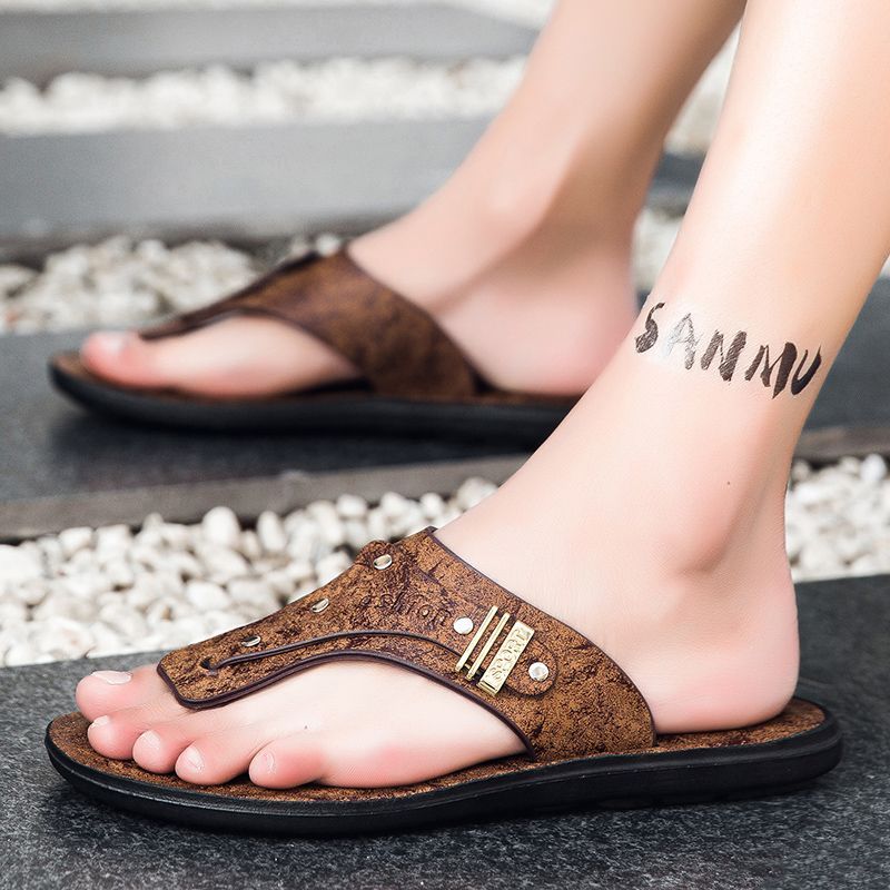 Sandalias de Playa para Hombre - Flip Flop Leather Men reseña y precio